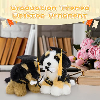 Tezituor 6 Pcs Graduation Plush Dog Bulk Toy 6", 2026 Cute Puppy Graduation Stuffed Animal Gift for Boys and Girls Graduates, Congrats Grad Keepsake - color: 6 Dogs Grad