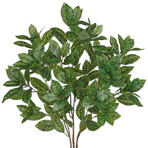 33" Artificial Dracaena Leaves Branches for Floral Arrangements, 3 Pcs - color: Green-yellow