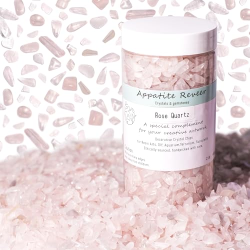 Rose Quartz & Clear Quartz Crystal Chips 2lb (2400+ Pcs)-5-8mm Jumbo Pack, Love & Clarity Healing Stones for Bulk Crafts, Resin Art & Decor - color: Rose Quartz & Clear Quartz, size: 2LB