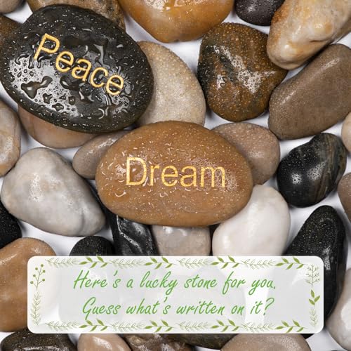 20lbs Mix Natural River Rocks, High-Polished Pebbles for Plants Garden, 1-2 inch Decorative Mix Stones, Ideal for Fish Tank, Vases, Crafting, Home Decor and Garden Landscaping Rocks,Mix - size: 20 Pounds, style: Mixed