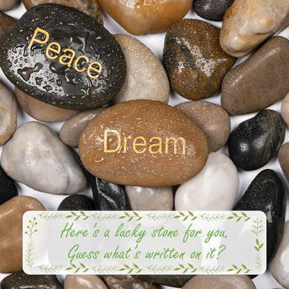20lbs Mix Natural River Rocks, High-Polished Pebbles for Plants Garden, 1-2 inch Decorative Mix Stones, Ideal for Fish Tank, Vases, Crafting, Home Decor and Garden Landscaping Rocks,Mix - size: 20 Pounds, style: Mixed