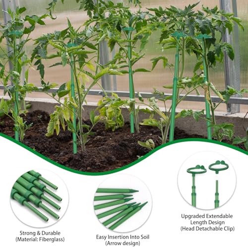 Extendable Plant Stakes,Length Scalable From17.9to42.3IN Plant SupportStake | 3Pack Orchid Sticks with Clips for Indoor Outdoor,Garden Stakes for Plant, Tomato, Vegetables, Monstera, Vine,Potted Plants - size: 42.3Inches 3Pack