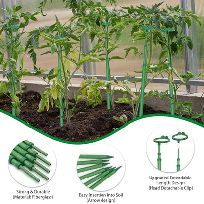 Extendable Plant Stakes,Length Scalable From17.9to42.3IN Plant SupportStake | 3Pack Orchid Sticks with Clips for Indoor Outdoor,Garden Stakes for Plant, Tomato, Vegetables, Monstera, Vine,Potted Plants - size: 42.3Inches 3Pack