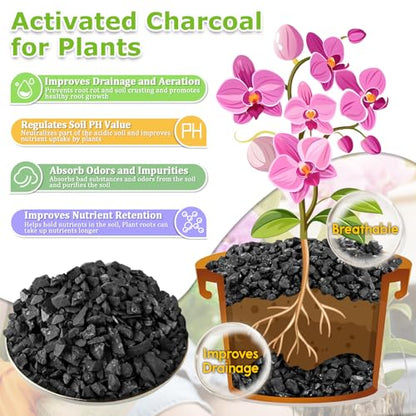 Legigo 8 QT Horticultural Charcoal- Natural Biochar Soil Amendment - size: 8 QT