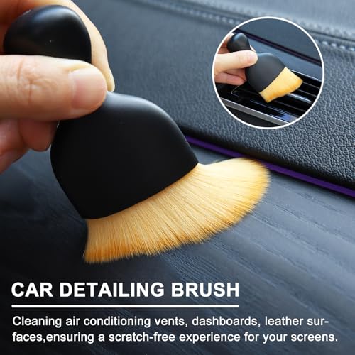 3 Pcs Exquisite Microfiber Duster Brushes, Car Detailing Brushes, Feather Duster, Efficient Dust Removal, Cleaning Tool Perfect for Computers, Keyboards, Car Interior, Photo Frames, Digital Devices