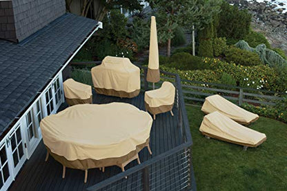Classic Accessories Veranda Water-Resistant 66 Inch Square Patio Bar Table & Chair Set Cover, Outdoor Table Cover - size: 66"L x 66"W x 34"H