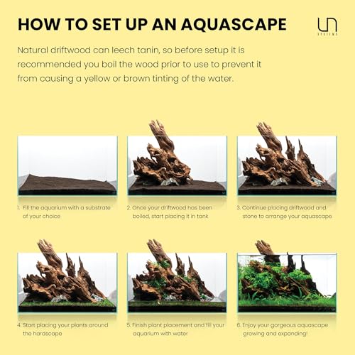 Ultum Nature Systems Driftwood - Malaysian Drift Wood for Fish Tank, Planted Tank, Terriarium, Paludarium - Versatile Natural Driftwood Decor, Events Wood Centerpiece - Malaysian, Large (16-20") - size: 16-20"