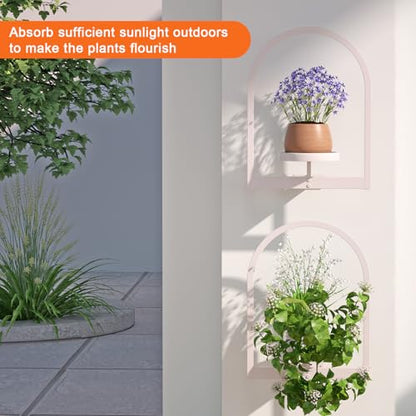 Flenpptly Wall Plant Holder, Wall Planter for Indoor Plants, 3 Pack White - size: 3 Pack-White