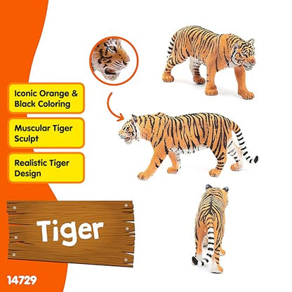 Schleich Wild Life - Realistic Tiger Figurine Toy - Kids Ages 3+ | 14729 | Wild Animal Figurine, Realistic Animal Toys, Safari Toy for Boys and Girls, Screen-Free Imaginative Pretend Play, Montessori