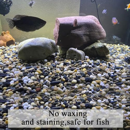 20 lbs Pea Gravel for Landscaping, 2/5 Inch River Rock, Aquarium Gravel | Fish Tank Gravel Rock Pebbles for Indoor Plant, Landscaping, Outdoor Garden, Succulent, Drainage, Vase, Fountain - size: 2/5 Inch