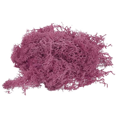 0.35 OZ Moss Fake Craft Moss Artificial Moss Natural Preserved Moss for Craft Arts Floral DIY Project Wall Wedding Garden Patio Table Terrariums Decoration(Rose Red) - color: Rose Red