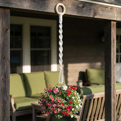 2pcs Adjustable Macrame Chain for Hanging Plants Connectable Rope