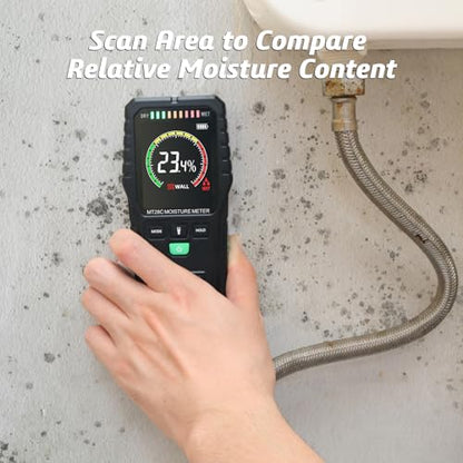 RDINSCOS Pinless Moisture Meter for Wood & Wall - size: Middle
