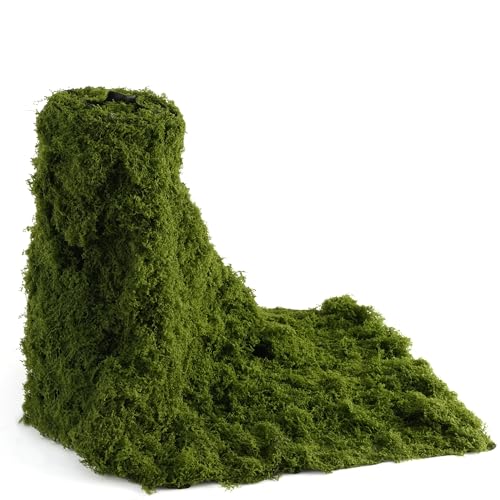 Fake Moss Mat Artificial Moss Roll - 12" x 71"Cloud Soft Feel Moss Table Runner for Decor, Faux Grass Mat for Crafts, DIY Fairy Garden, Wedding & Party Decorations (Realistic Green: 30x180cm) - color: Realistic Green: 12" X 71"