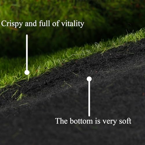 ACRYCS Fake Green Moss Roll Table Runner Artificial Moss for Indoor Plants 39" x 79" Faux Grass for Fairy Garden Grass Wall Crafts DIY Table Centerpieces Fairy Woodland Floral Wedding 100x200cm
