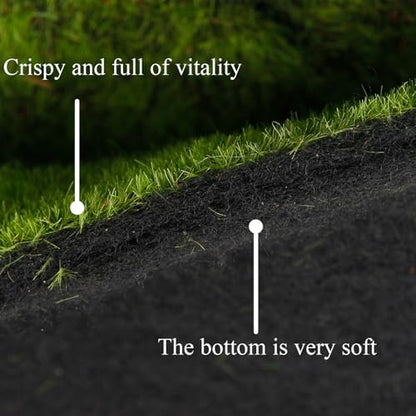 ACRYCS Fake Green Moss Roll Table Runner Artificial Moss for Indoor Plants 39" x 79" Faux Grass for Fairy Garden Grass Wall Crafts DIY Table Centerpieces Fairy Woodland Floral Wedding 100x200cm