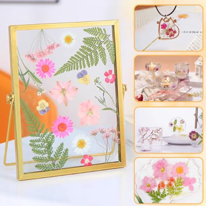 Real Dried Pressed Leaves Natural Dried Leaf for Candle Resin Jewelry Soap Nail Pendant Phone Case Crafts Making Floral Decors Scrapbooking DIY (48 Pcs Real Dried Leaves Flowers) - size: 48 Pcs Real Dried Leaves Flowers
