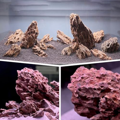 Natural Stone 10lb Fish Tank Rock for Aquarium Landscaping Models Fish Tank Decoration,Freshwater Planted Aquariums and Amphibian Enclosures-2-6 inches - size: 10LB(2-6 inches)