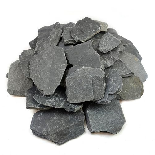 YISZM Slate Rock for Aquarium, 3-5 Inch Polished Natural Stone Rocks,20 lbs - color: 20 lbs, size: 3-5 Inch