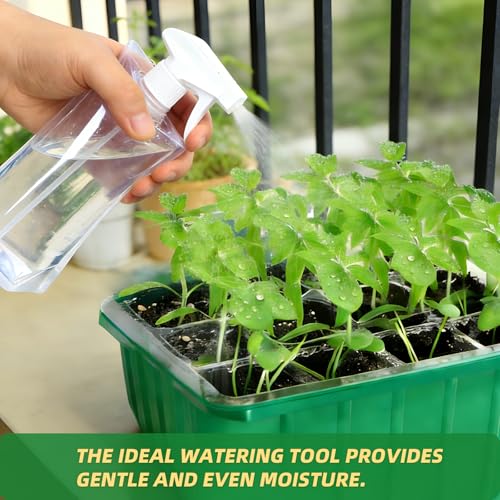 Seed Starter Tray Kit, 5 Pcs Seed Starting Trays with Humidity Dome and Base Plant Starter Kit for Seed Germination and Growing, with Plant Labels and Foldable Watering Can