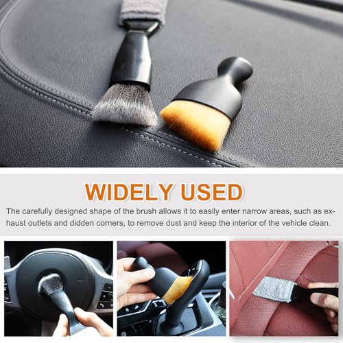 3 Pcs Exquisite Microfiber Duster Brushes, Car Detailing Brushes, Feather Duster, Efficient Dust Removal, Cleaning Tool Perfect for Computers, Keyboards, Car Interior, Photo Frames, Digital Devices