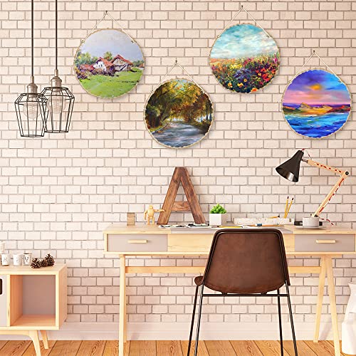 Sancodee 8 Pcs Large Unfinished Wood Slices, 8-9 Inches Wood Slabs for Centerpieces Natural Wooden Circle, DIY Wood Centerpieces for Tables Wedding Party Door Sign Decor - size: 8" - 9"