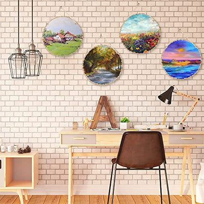 Sancodee 8 Pcs Large Unfinished Wood Slices, 8-9 Inches Wood Slabs for Centerpieces Natural Wooden Circle, DIY Wood Centerpieces for Tables Wedding Party Door Sign Decor - size: 8" - 9"