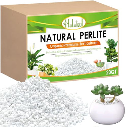20QT Perlite for Plants, Natural Potting Mix Soil Amendment - size: 20QT