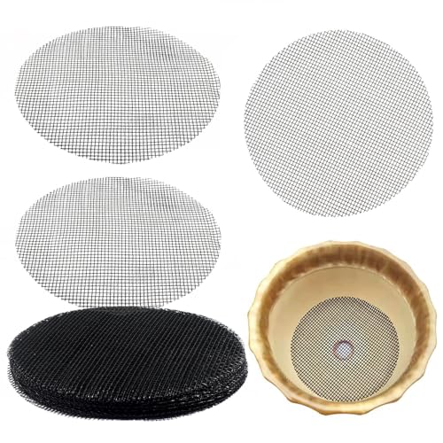 100 Pack, 4 Inch Plant Pot Hole Mesh Pads - size: 4 inch