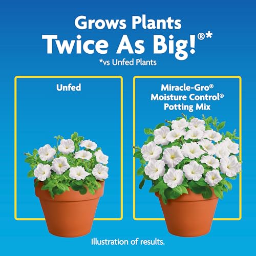 Miracle-Gro Moisture Control Potting Mix, 16 qt. (2-Pack) - size: 2-Pack, style: 16 qt.