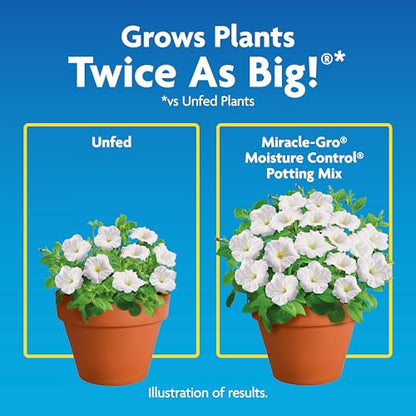Miracle-Gro Moisture Control Potting Mix, 16 qt. (2-Pack) - size: 2-Pack, style: 16 qt.