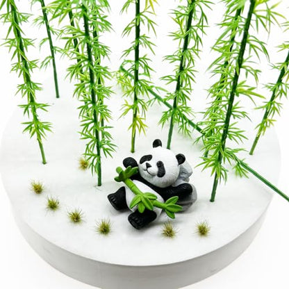 Woohome Model Miniature Bamboo Trees, Green Plastic Bamboo Trees for Building Model, Home Miniature Landscape Landform Diorama Project, 50 PCS, 5.9’’ - color: 50pcs 15cm