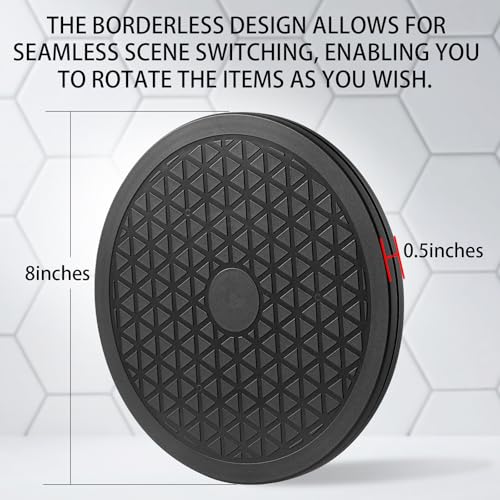 8 Inch Heavy Duty Rotating Swivel Stand - Lazy Susan with Steel Ball Bearings for Model Base/Rotating Plants/Crafts Stand Monitor/TV/Monitors/Potted Plants (360˚ Rotation) - size: 8 inch