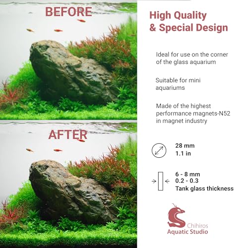 Chihiros Magnetic Aquarium Cleaner for 6-8mm Tank - Non-Slip and Scratch-Free Aquarium Magnetic Glass Cleaner - Floating Magnetic Fish Tank Cleaner - Aquarium Cleaning Tools - Mini - size: Mini