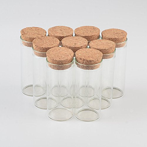 30x70mm 30ml Glass Vials Jars Test Tube with Cork Stopper Empty Glass Transparent Clear Bottles 12pcs (12, 30ml-30x70mm) - size: 30ml-30x70mm