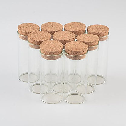 30x70mm 30ml Glass Vials Jars Test Tube with Cork Stopper Empty Glass Transparent Clear Bottles 12pcs (12, 30ml-30x70mm) - size: 30ml-30x70mm