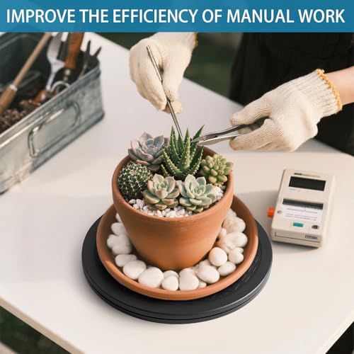 8 Inch Heavy Duty Rotating Swivel Stand - Lazy Susan with Steel Ball Bearings for Model Base/Rotating Plants/Crafts Stand Monitor/TV/Monitors/Potted Plants (360˚ Rotation) - size: 8 inch