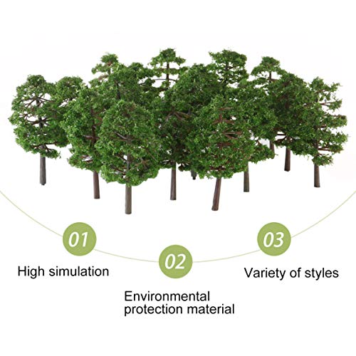 BESPORTBLE Artificial Trees Modle: 20pcs Architectural Micro 9CM Imitation Landscape Tree Model Scenery