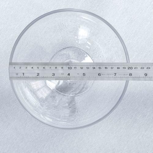 CYS EXCEL Glass Decorative Footed Bowl (H:6" D:8") | Fruit Display Terrarium Compote Vase Kitchen Table Centerpiece - style: Modern