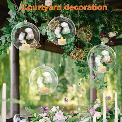 20 Pcs 4.72 Inch Clear Acrylic Fillable Balls, Christmas DIY Fillable Ornaments Balls, Acrylic Ornaments Ball for Christmas, Holidays, Weddings, Parties, and Home Decor - size: 20 Pcs 4.72 Inch Fillable Balls