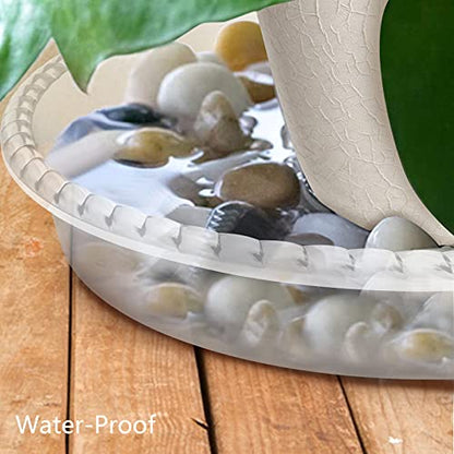 6 Pack Clear Plant Saucer 6 8 10 inch, Durable Plastic Plant Trays for Indoor, Round Flower Plant Pot Saucer, Sturdy Plant Water Catcher Tray - size: 6+8+10 inch