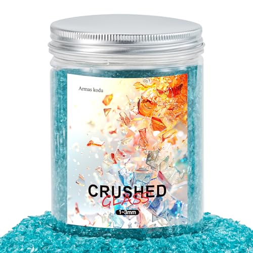 Turquoise Fine Crushed Glass for Resin Art & Crafts - color: Turquoise