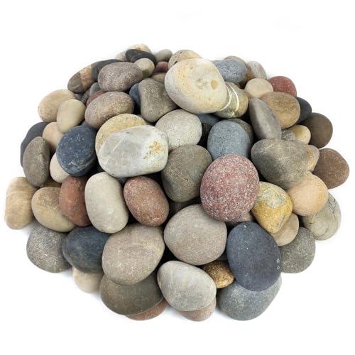 FANTIAN 40 lbs Garden Rocks Mexican Beach Pebbles, 3-4 Inch Decorative Large River Rocks for Landscaping Aquarium Yard Garden Paving Large Plant Crafting and Walkways | Natural Beach Pebbles, Decorative Stones for Landscaping, Aquarium, Yard, Garde, Plant