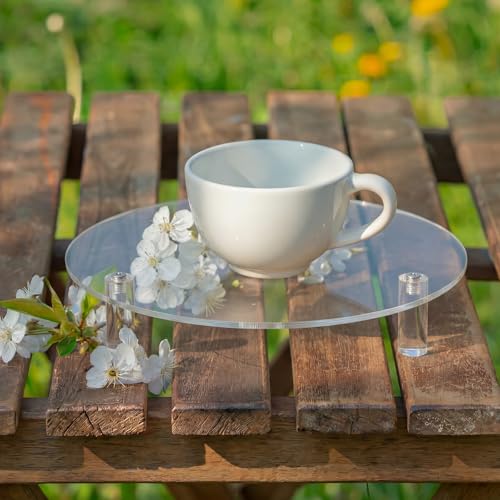 Lineshading 3 Pcs Round Acrylic Riser, Clear Round Display Stands - size: 8'',10'',12'', style: Round