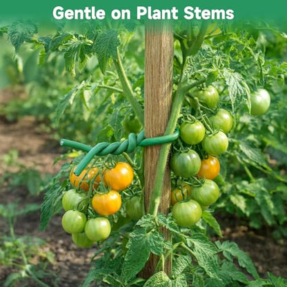KINGLAKE Green Garden Wire with Pliers - 66 Feet 3.5mm Garden Ties Soft Plant Twist Ties Plant Wire for Climbing Plants Tomatoes Support Vines Vegetables Flowers Indoor & Outdoor Gardening Training - size: 3.5mm x 66ft