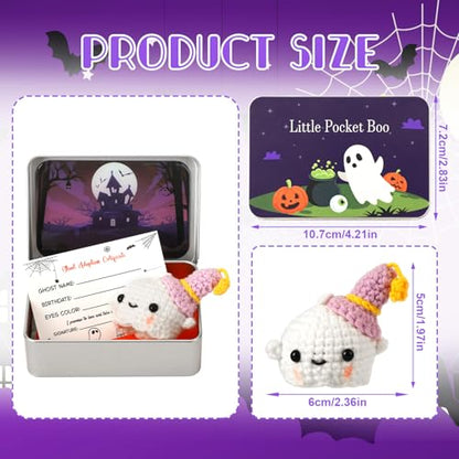 Little Pocket Boo Cute Ghost in Box Adopt a Ghost Summerween Gift - style: Ghost
