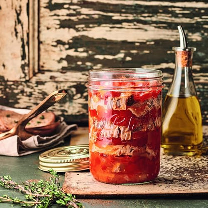 Le Parfait Familia Wiss 32oz (1L) Extra Wide Mouth (110mm) Glass Canning Jars – 4PK Made in France, Airtight 2-Piece Lid, Reusable Zero Waste & Eco-Friendly for Kitchen Storage & Meal Prep - color: 33oz (Set/4)
