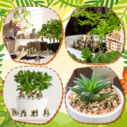 Civaner Mini Brass Figurines, 50 Pcs, Gorilla - style: Gorilla