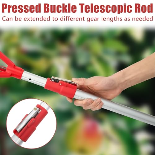Fruit Picker Pole with Soft Rubber Claw, 54-88 Inch Adjustable