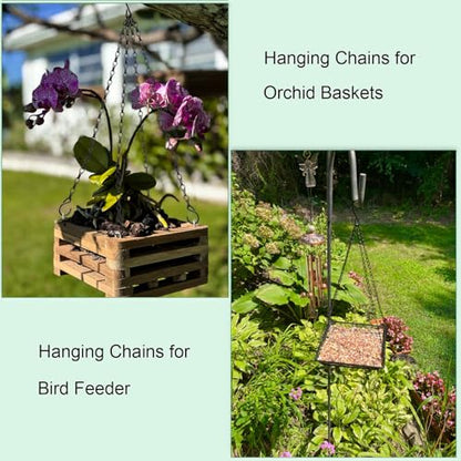 Heybe Hanging Baskets Chains 23 Inches 4 Leads Hanging Chains Flower Pot Hanger Replacement Plant Hangers for Planters and Lanterns, Pack of 3 (4 Legs) - style: 4 Legs